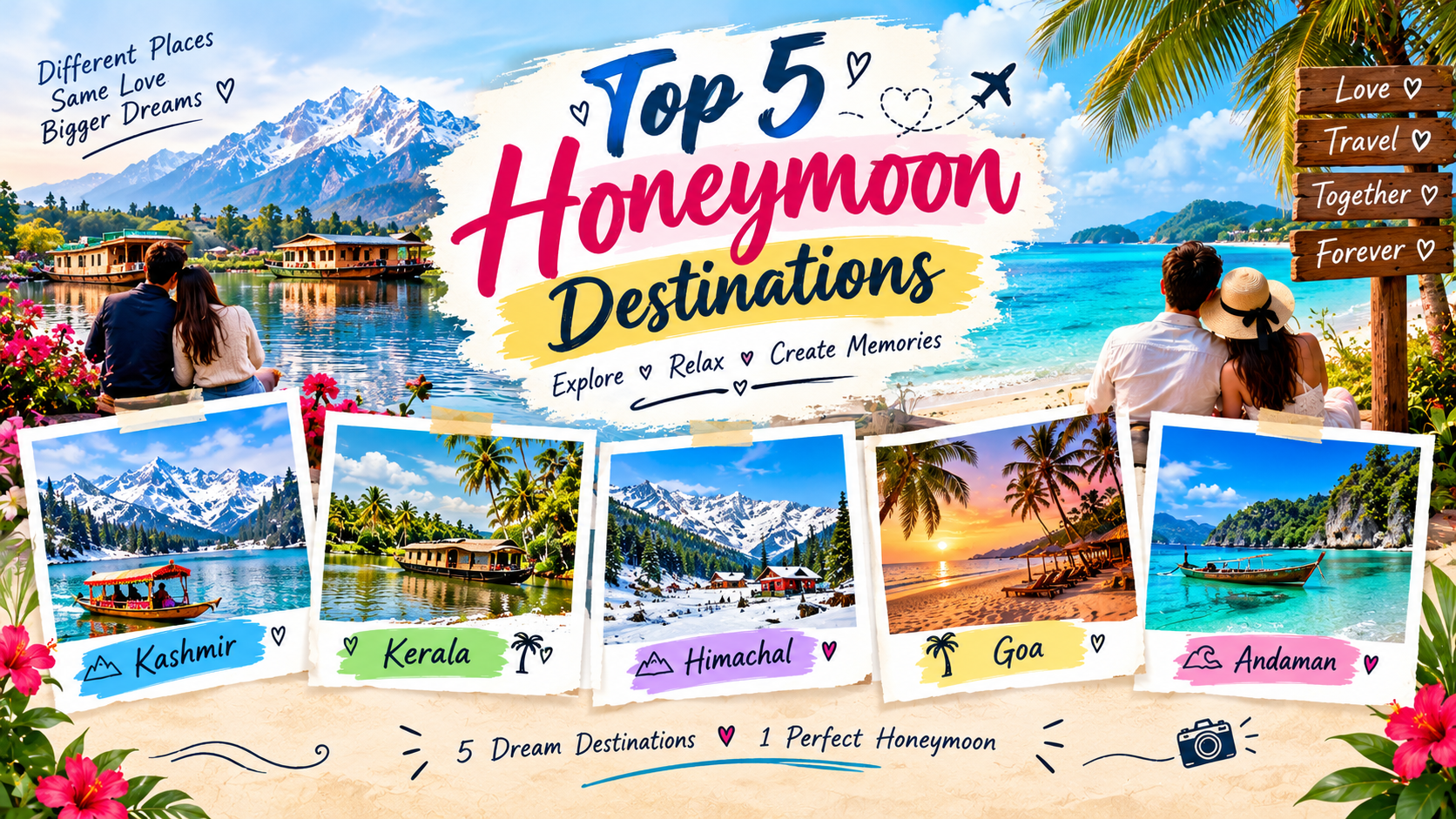 Top 5 Honeymoon Destinations in India